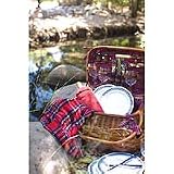Picnic Time 301-55-401 Red Tartan Highlander Picnic Basket 4-person