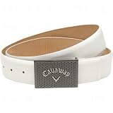 Callaway Mens Logo Plaque Leather Belts