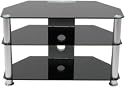Glass TV stand - black