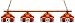 Florida State Seminoles 4-Light Executive Game Table Light NCAA College Athletics