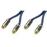 Audio Cable - 2 x Phono Male to 2 x Phono Male, 75 Ohm, Premium Gold, 20m