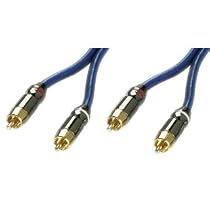 LINDY Audio Cable - 2 x Phono Male to 2 x Phono Male, 75 Ohm, Premium Gold, 2m