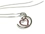 Designer Style Red Silver Crystal Heart Charm Necklace Fashion Jewelry