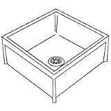 Swanstone STONE COMPOSITE MOP SERVICE SINK - 24 X 24 MS-2424-010