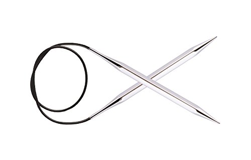 Knitter's Pride (1-Pack) Nova Cubics Platina Fixed Circular 16-inch (40cm) Knitting Needles Size 3 (3.25mm) 320184-1P