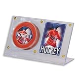 Acrylic Hockey Puck Ball Card Holder Display Case New