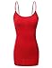 Bozzolo Women's Adjustable Spaghetti Strap Built In Bra Shelf Cami Tank Top Plus Size
