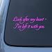 LOOK AFTER MY HEART - TWILIGHT - Vinyl Car Decal Sticker #1796 | Vinyl Color: Pink