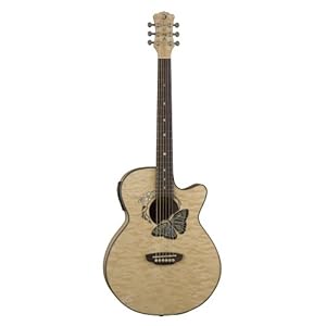 Best Deal Luna Fauna Butterfly Acoustic/Electric Guitar Online Shop
