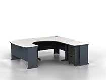 Big Sale Best Cheap Deals BUSH BUSINESS FURNITURE Series A Professional Configuration, Overall 7-Foot by 7-Foot 7-Inch, Right, Slate Finish