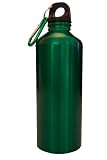 Green 20oz Stainless Steel Reusable Water Bottle w/ Hiking Clip