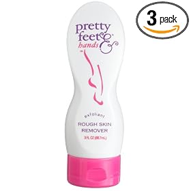 Pretty Feet & Hands Rough Skin Remover-Exfoliant, 3-Ounce Bottles (Pack of 3)