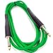 Rockburn 10 foot with Moulded 1 inch Jacks Guitar Lead - Green