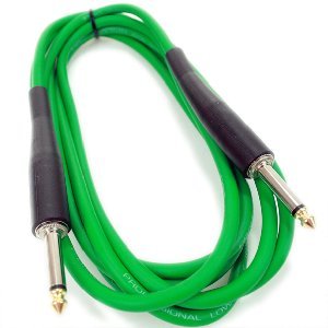Rockburn Gitarrenkabel (mit gegossenen 6,35 mm Klinkensteckern) 3m gr&uuml;n Preisvergleich
