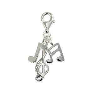 SilberDream Charms - Charm Note de musique en argent pour charmes colliers bracelets boucles d'oreilles - Argent 925 Sterling - FC3127