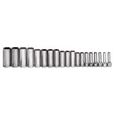 WILLIAMS 19 Piece 3/8" Drive Deep 6 Point Socket Set on Clip Rail (MSBD19HRC) 3/8"ドライブ ディープソケットセット 6