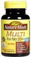 Nature Made Multi For Her 50+ Multiple Vitamin and Mineral, 90 Tablets