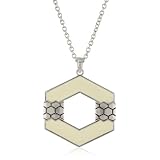 Belle Noel Palladium-Plated Honey Hexagon Pendant