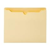 Globe-Weis File Jackets, 11 Point, Double Top Tab, 1-Inch Expansion, Letter Size, Manila, 50 Jackets per Pack (24910)