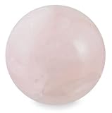 Pale rose quartz crystal ball 3 W 3 L