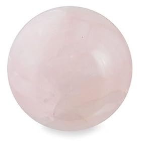 Pale rose quartz crystal ball 3" W 3" L
