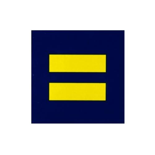 Equal Sign Sticker! Yellow Equal on Blue Background... The