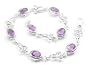 Sterling Silver Genuine Amethyst Celtic Knot 7.5" Inch Bracelet