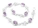  : Sterling Silver Genuine Amethyst Celtic Knot 7.5' Inch Bracelet