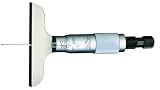 Starrett 449AZ-3R 0-Inch to 3-Inch .001-Inch Graduation 2-1/2-Inch Base Micrometer Depth Gage with Non-Rotating Blade and Case