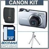 Canon Powershot A3300 Digital Camera Kit - Silver - with 4GB SD Memory Card ....
