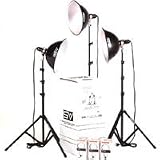 Smith Victor KT1508 3-Light 1500-Watt Thrifty Photoflood Kit with Corrugated Carrying Case.