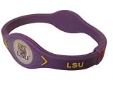 LSU Tigers Bracelet Wristband PURPLE & YELLOW (Medium, 7.5") Power - Energy - Strength - Balance