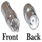 2 RCA Female / 1 RCA Male Audio Nickel Plated Adapter