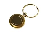 Round Gold Tone Classy Keychain Keyring by Cuff-Daddy