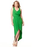 Avenue Plus Size Faux Wrap Hi Low Dress