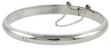Sterling Silver Plain High Polished Bangle, over 1/4' (7mm) Thick