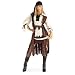Adult Carribean Pirate Babe Costume, Ladies Standa