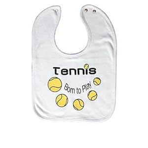 Born To Play Baby Bib with Snap