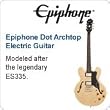 Epiphone Dot Archtop Electric Guitar, Ebony