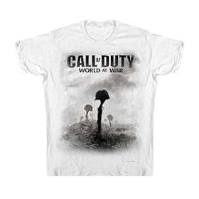 Call of Duty 4 World At War No One Fights Alone White Tee Shirt