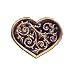 Bronze Heart Fleur - Embossed Sticker Seals