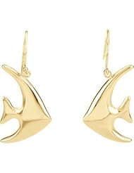 14k Yellow Gold Angel Fish Earrings