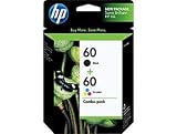 Genuine Hewlett Packard CD947FN HP 60 Black & 60 Color Ink Cartridge Combo Pack in Retail Package