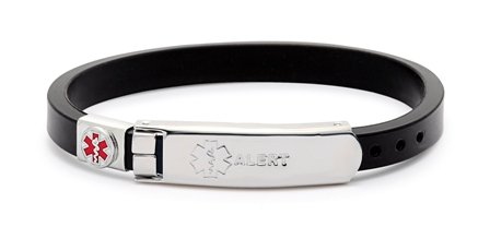 Cheap 6048 – Rubber Bracelet Thin – Black – 7 1/2 – Medical ID Reviews