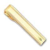 Gold-plated .01 Ct. Diamond Tie Bar