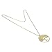 AeraVida Enhanced Yellow-White Citrine Stone Eternal Tree of Life Brass Long Necklace