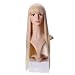 HDE® Long Platinum Blonde Hair with Straight Bangs