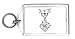 Keychain with chain, 