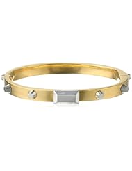 Sam Edelman Stud Hinge Two-Tone Gold Bangle Bracelet, 2.2"