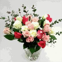 出産祝いのバラの花束　15本【生花】【お祝い】記念日】【誕生日】【フラワーギフト】【バラ】